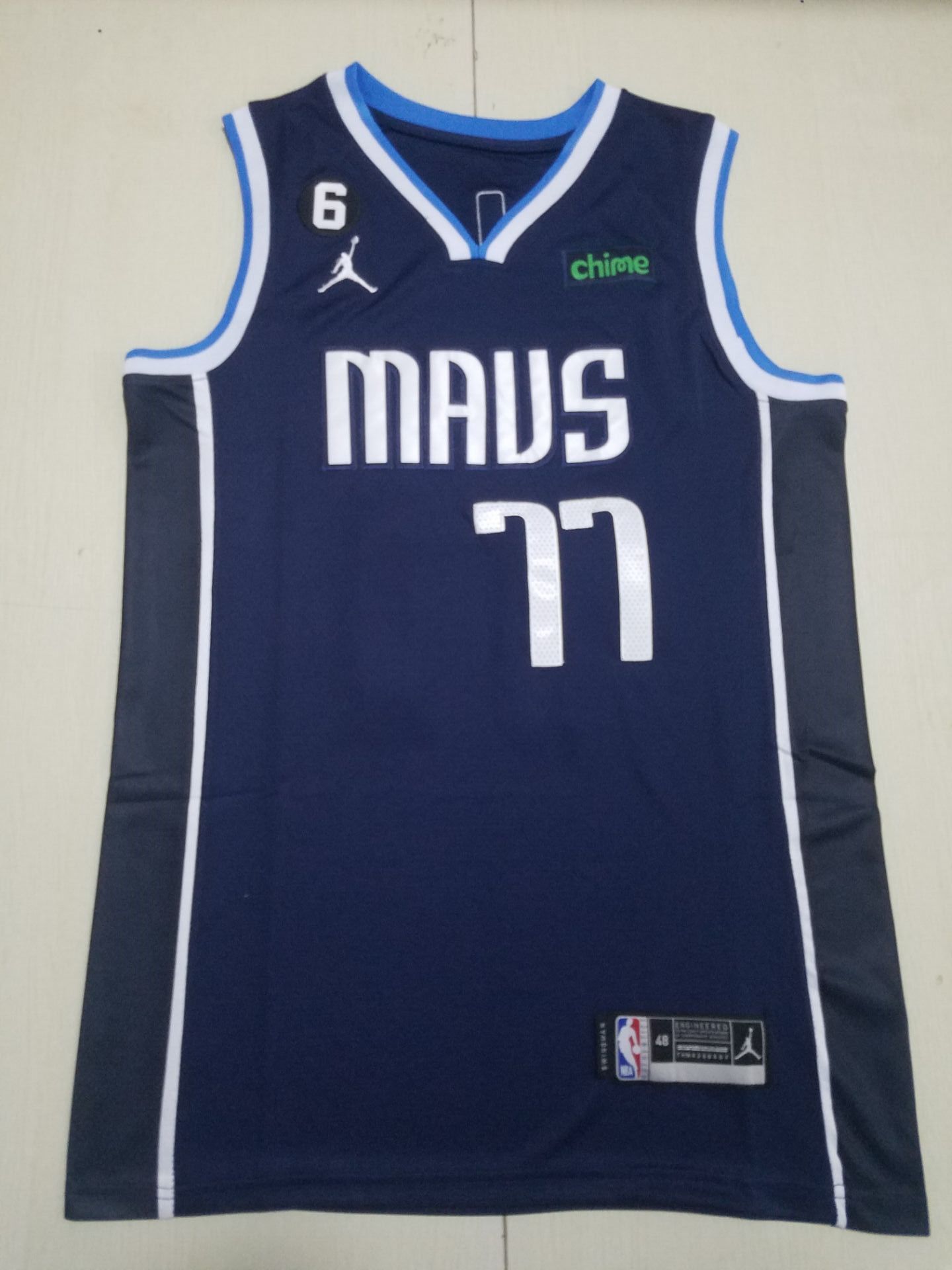 Men Dallas Mavericks #77 Luka Doncic Blue 2022 NBA Jersey